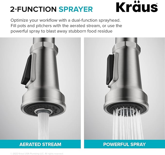 KRAUS Allyn Transitional Industrial Pull-Down Single Handle Kitchen Faucet in - Image 10