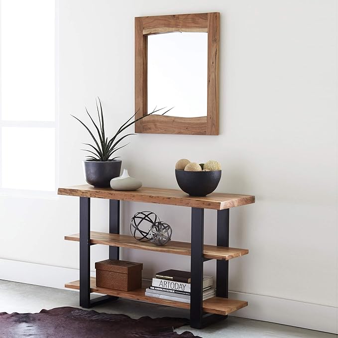 Alpine Natural Live Edge Wood Coat Hooks, 36 in., Unique Variations Adds - Image 6