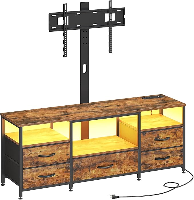 HOOBRO TV Stand with Mount and Power Outlet, - Image 9