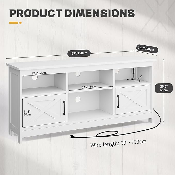YITAHOME TV Stand for 65 Inch TVs, Entertainment Center - Image 2
