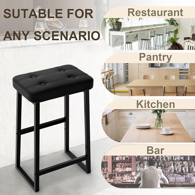Bar Stool, Kitchen Island Chairs, Counter Height Bar Stools, Modern Synthetic - Image 6