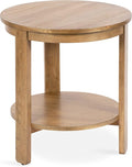 Kate and Laurel Foxford Tiered Round Side Table; 22 x 22 x 24; Natural Brown; by KateandLaurel