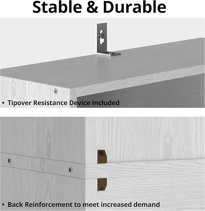 IRONCK Bookshelves and Bookcases Floor Standing 6 Tiers Display Storage Shelves - Image 6