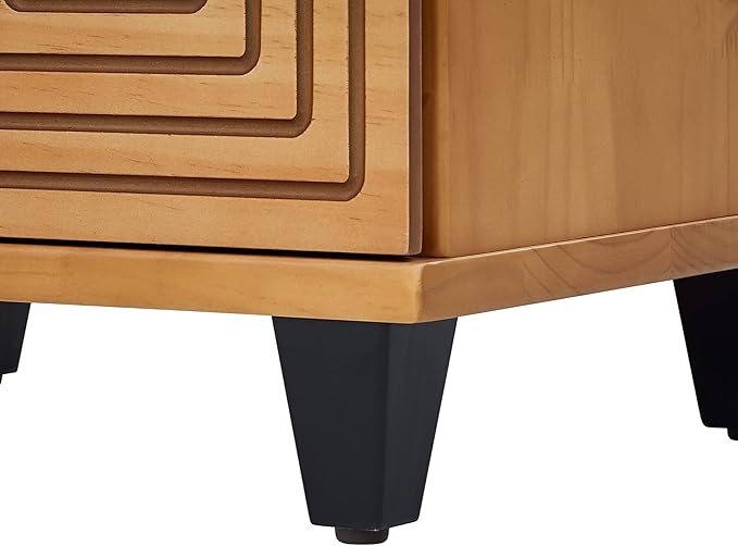 MUSEHOMEINC Wood Nightstand - Image 9