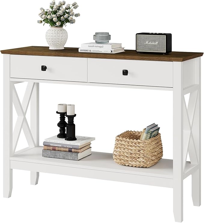 Console Table, Sofa Table 13.8" D x 39.37" W x 31.5" HEntryway Table by Lomojo