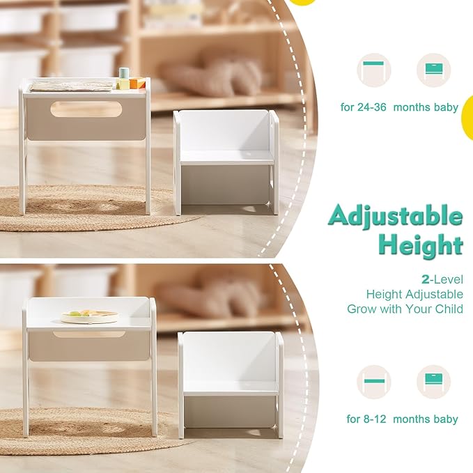FUNLIO Height Adjustable Montessori Table and Chair Set - Image 2