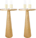 OBJET D'ART Small Round Gold End Tables, Vintage Metal Accent, Coctail and by ObjetDArt