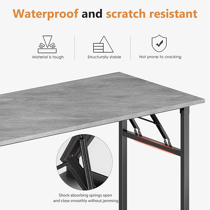DlandHome Folding Desk Small Desk 31.5 inches Small Computer Desk - Image 6