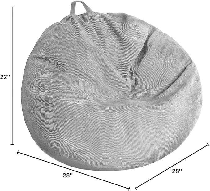 Stuffed Animal Storage Bean Bag Chair Cover Washable Ultra Soft Corduroy Bean - Image 9