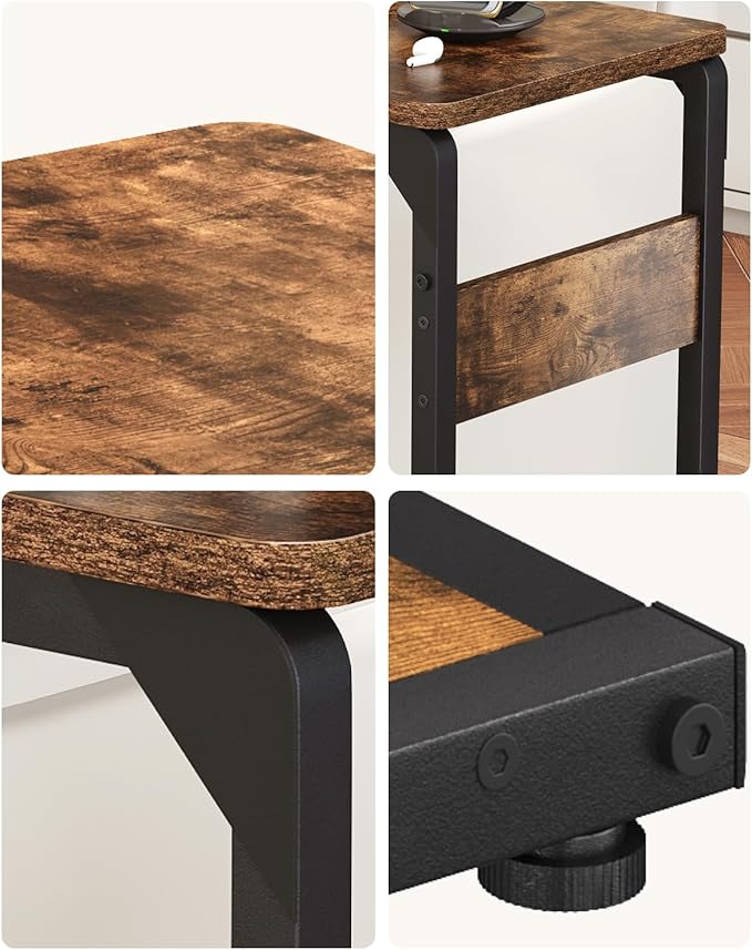 Narrow C-Shaped End Table, Small Side Table - Image 7
