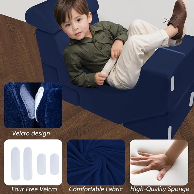 MeMoreCool Foam Climbing Toddler Couch, Modular Kids Sofa - Image 5