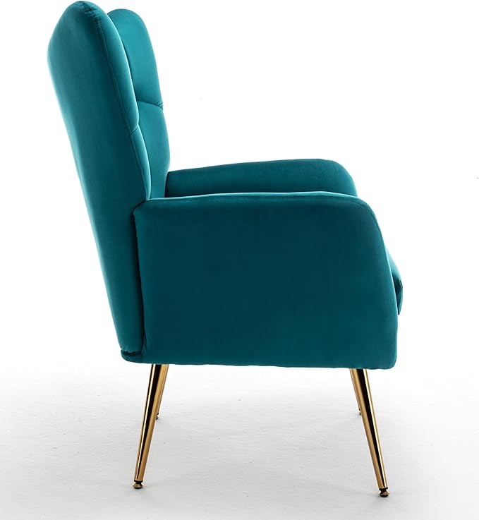 Container Furniture Direct Modern Chic Mid-Century Velvet Accent Armchair - Image 9