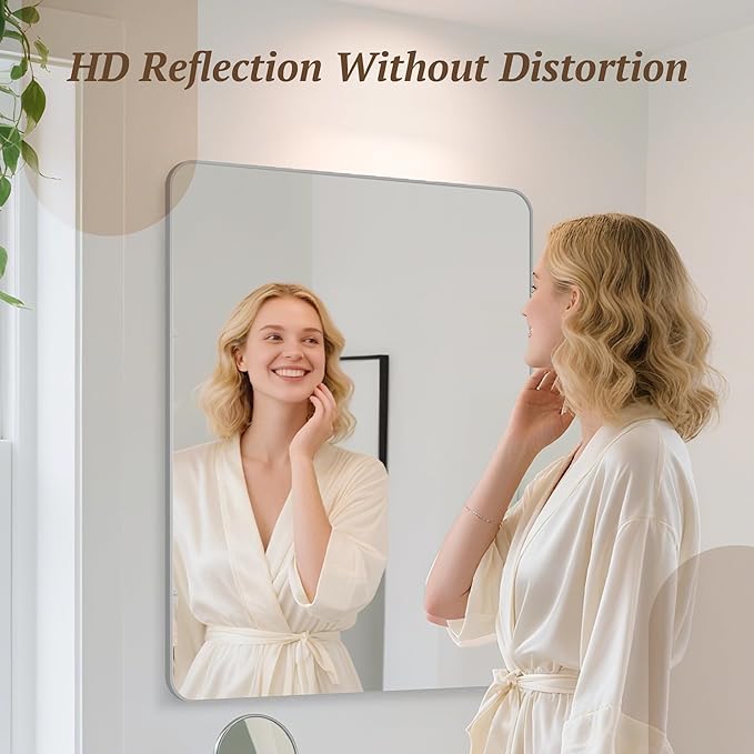 Bathroom Mirror 60" x 36", Large Rectangle Wall Mirror, Entryway Decor - Image 3