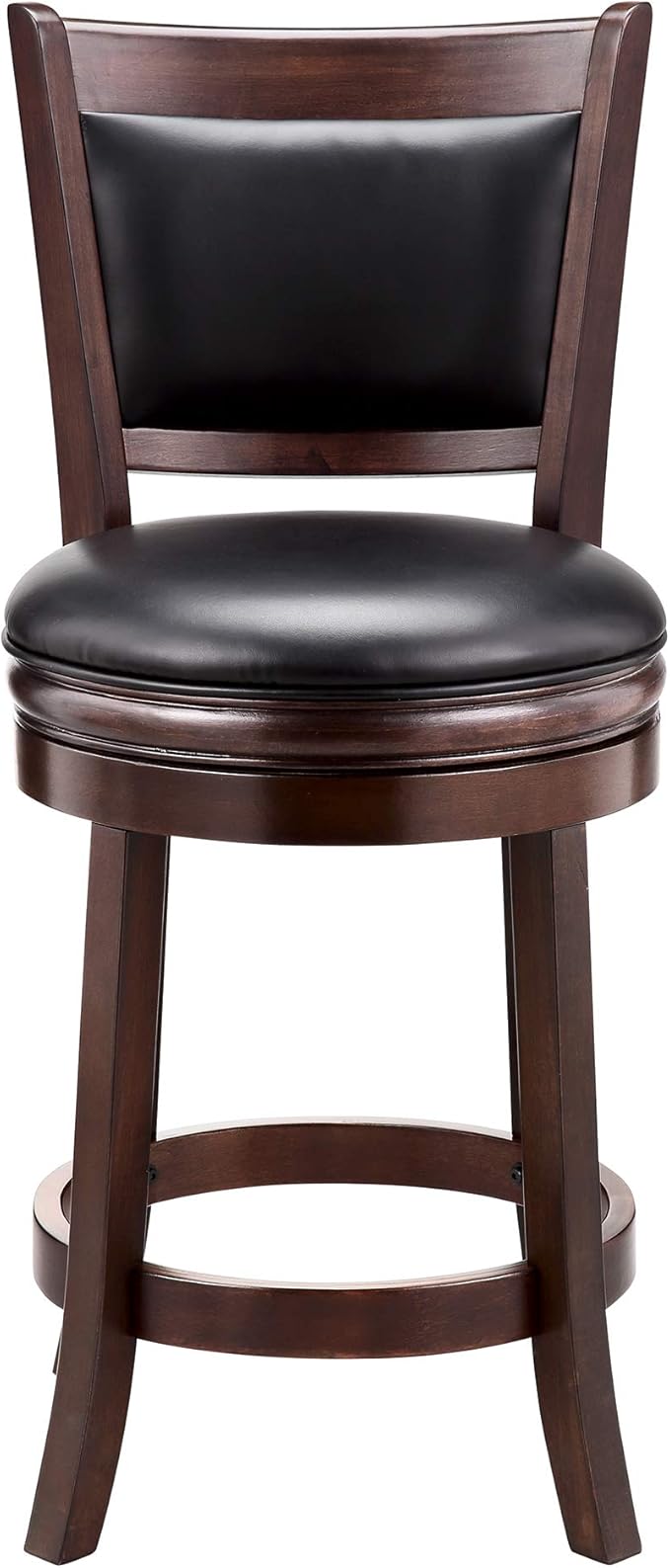 Ball & Cast Swivel Counter Height Barstool 24 Inch Seat Height Cappuccino Set - Image 4