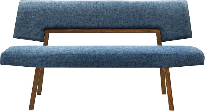 Armen Living Channell Mid Century Modern 5 Piece Walnut Wood Dining Table Set - Image 5