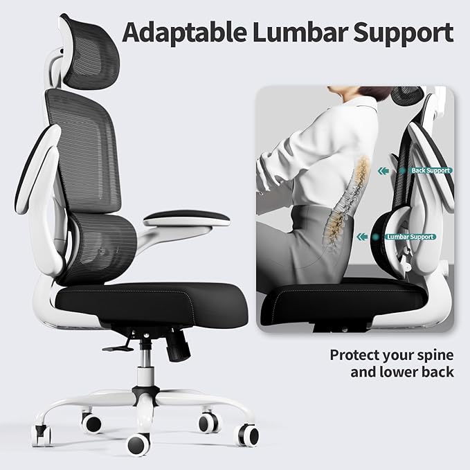 TRALT Office Chair Ergonomic Desk Chair, 330 LBS Home Mesh Office Desk Chairs - Image 8