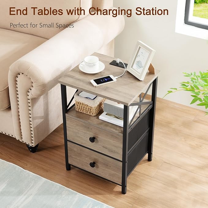 AMHANCIBLE Night Stand, Nightstand - Image 7