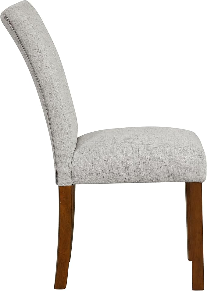 HomePop Button Tufted Fabric Dining Chairs - Image 5