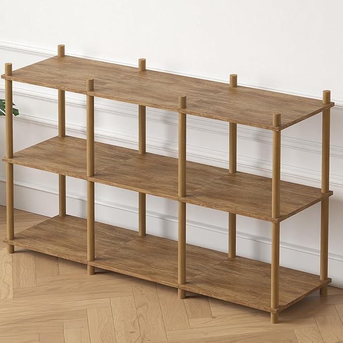YGYQZ 3 Tier Short Book Shelf, 6 Cube Storage Shelf Organizer Bookshelf - Image 9