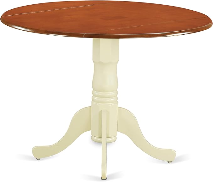East West Furniture DLAV5-BMK-W 5 Piece Kitchen Table Set - Image 6
