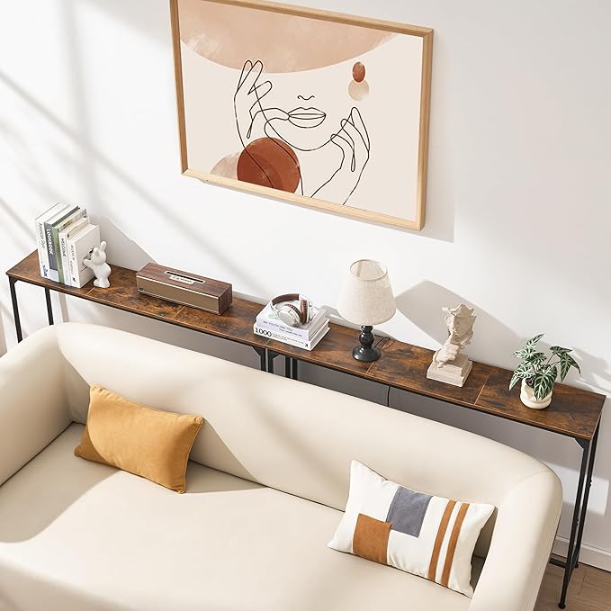 Console Table, Narrow Entryway Table, Thin Sofa Table, Behind Couch Table - Image 4