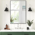 24x36 Inch Black Bathroom Mirror, Copper-Free Mirror, Aluminum Alloy Frame by LEDLUX