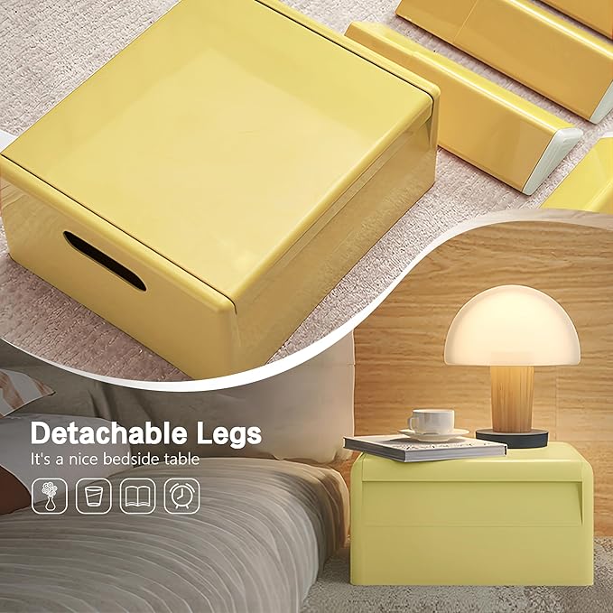 Nightstand Bedside with Storage Space, Dorm and Small Spaces, Easy Assembly - Image 7