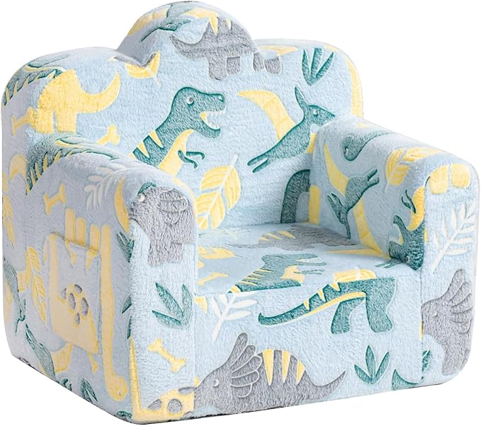 Tiita Kids Couch Plush Toddler Chair, Cloud-Like Glow in The Dark Kids Sofa by TiitaHome