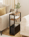 Narrow Side Table End Table, 3-Tier Side Table by Unknown