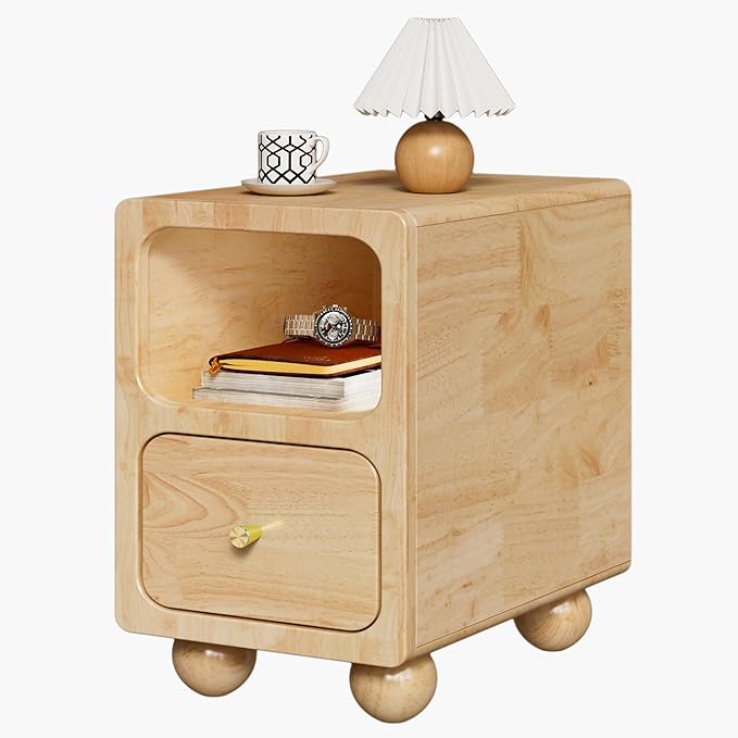 Solid Wood Night Stand, Narrow Night Stand by MVPSONAG