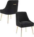 Modern Velvet Dining Chairs Set of 2, Contemporary Upholstered Furniture by HOLILA