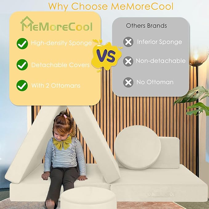 MeMoreCool Modular Kids Play Couch - Image 4