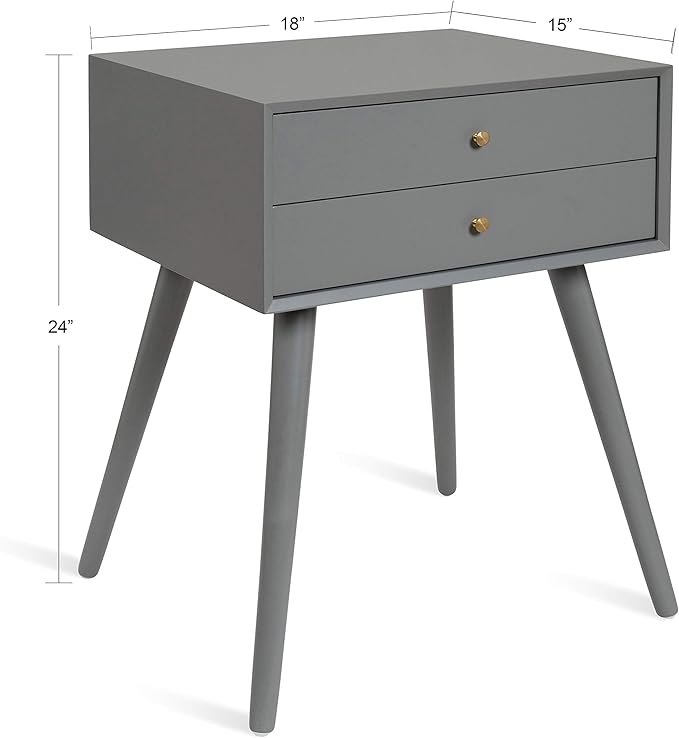 Kate and Laurel Finco Midcentury Modern Style Side Table - Image 3
