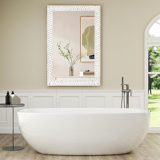 36x24 Inch Farmhouse Rectangle Wall Mirrors - Image 3