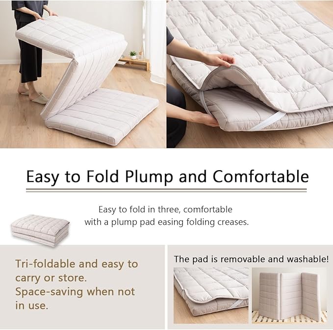 EMOOR Japanese Tri-fold Futon Mattress Machi - Image 7