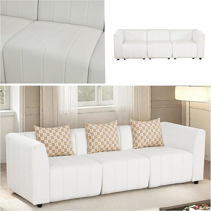 Sectional Couches Sofa for Living Room, 93″3 Seater Cloud Couch, Modern Comfy - Image 4