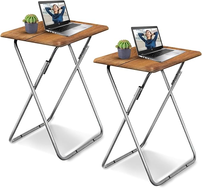 Garden 4 you Folding TV Tray Table Set of 2, TV Dinner Table by Garden4you