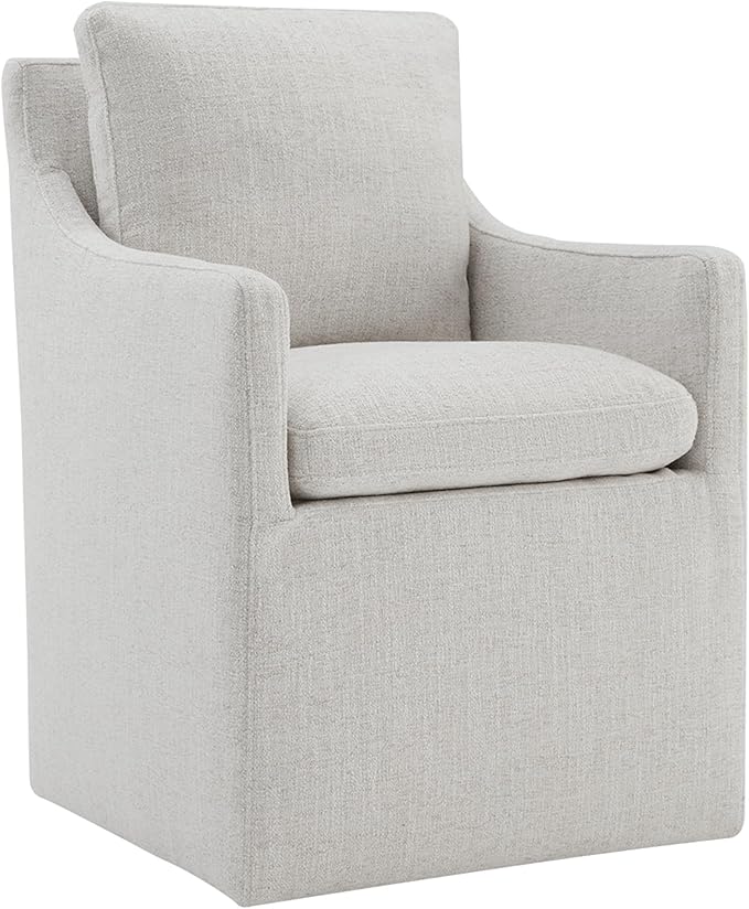 Upholstered Dining Chairs with Casters Modern Accent Armchair with Rollers by Kislot