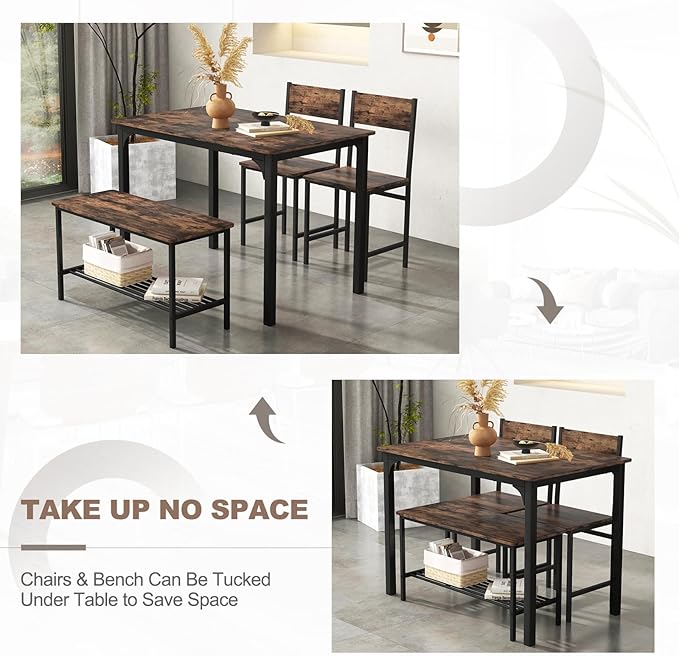 Giantex Dining Table Set for 4, Kitchen Table - Image 7