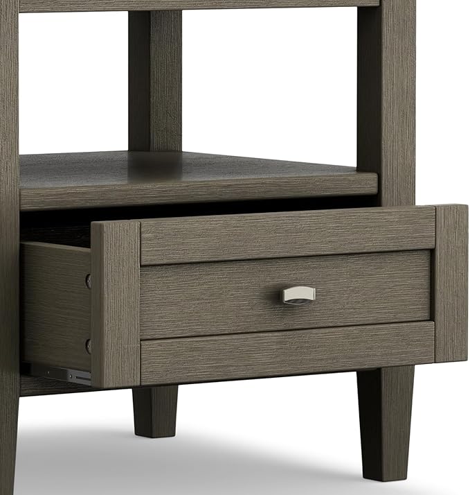 SIMPLIHOME Warm Shaker SOLID WOOD 20 inch Wide Rectangle Transitional End Side - Image 8
