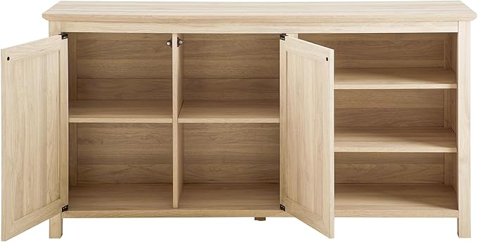 Walker Edison Modern Wood Grooved Buffet Sideboard - Image 4