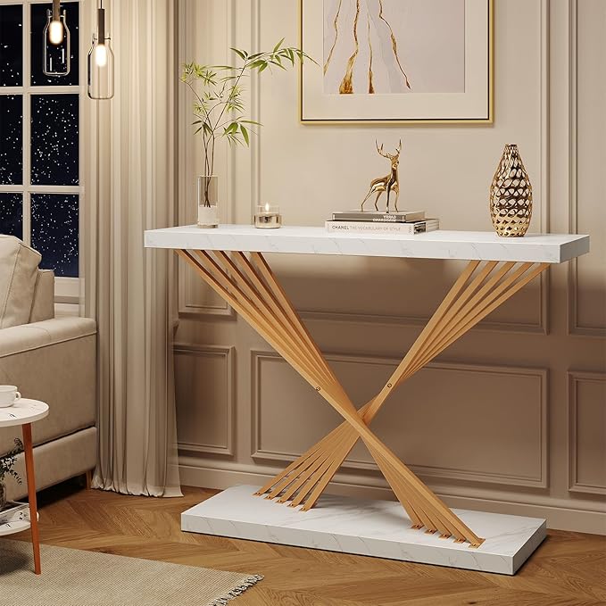 39.4 Inch Gold Console Table - Image 6