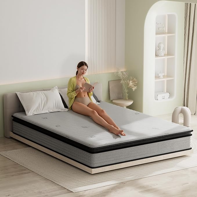 King Mattress 12inch in a Box, Memory Foam Hybrid Mattress - Image 5