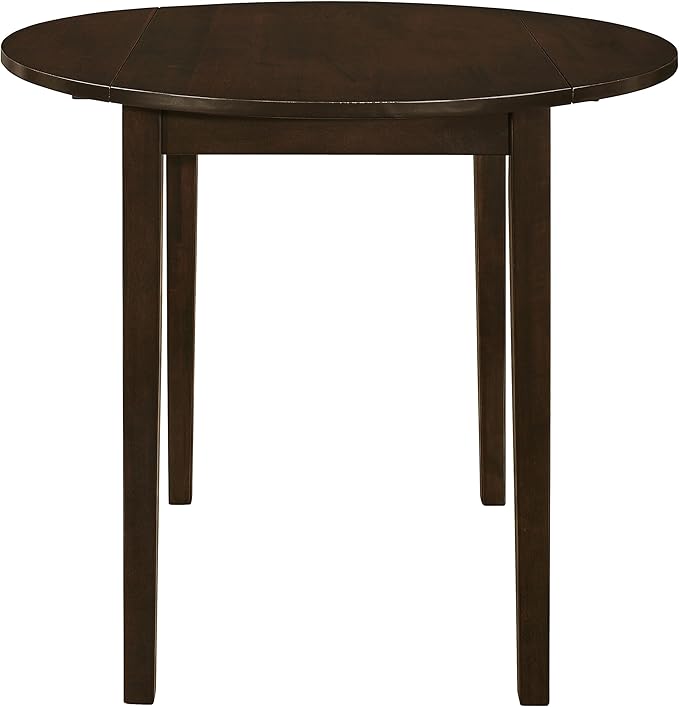 Coaster Home Furnishings 3-Piece Round Wood Dining Room Set Drop Leaf Extension - Image 3