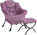 Plush Lazy Chair and Ottoman, Large Contemporary Accent Lounge Chair by Givjoy