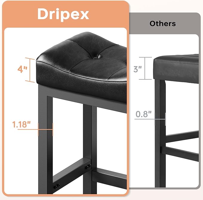 Dripex Modern Backless Bar Stools - Image 5