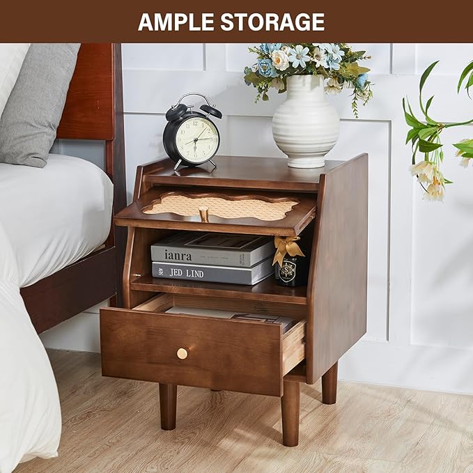 CozyDH Rattan Farmhouse Nightstand - Image 6
