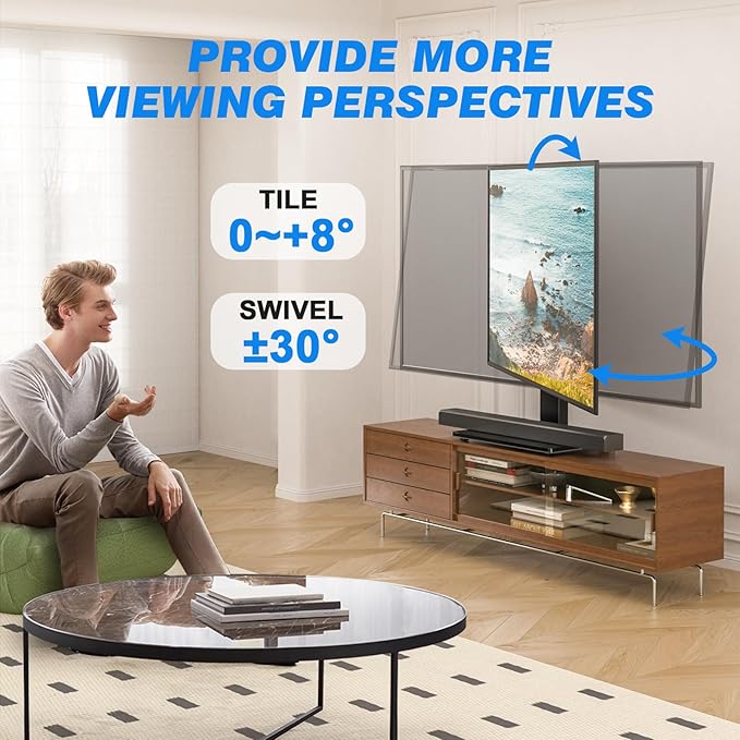 Rfiver Universal Swivel TV Stand Table Top TV Stand - Image 3