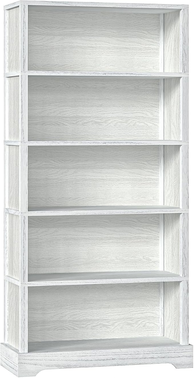 TVU 5-Shelf Wood Bookcase, 65 Inch Tall Bookshelf - Image 9