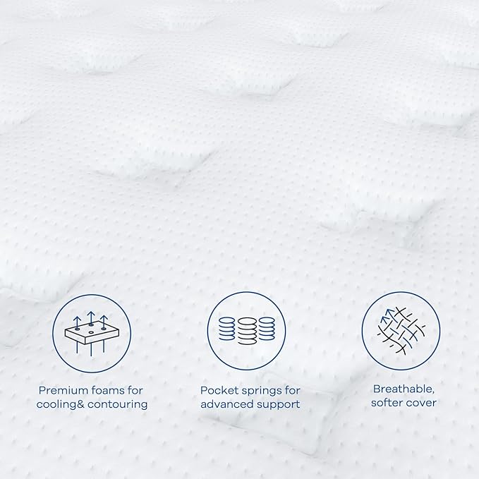Coolvie California King Mattress in a box, Medium Firm 12 Inch Hybrid Cal King - Image 6